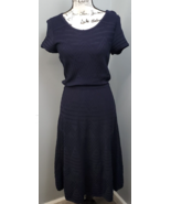 Talbots See Through Dress Women Medium Navy Empire Waist Short Sleeve Ro... - €32,28 EUR