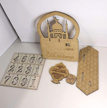 Ramadan Calendar Mubarak Countdown Eid Party Decoration DIY Wooden Ornam... - £7.40 GBP