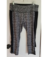 Womens Plus 1X RBX Black/Gray Running Yoga Gym Athletic Cropped Pants Le... - $10.89