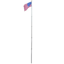 30&#39; Telescopic Flag Pole Aluminum W/ Flag Kit +Tire Mount Stand Bracket ... - £155.94 GBP