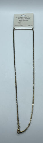 New 24kt Gold Plate Sterling Silver .925 Danecraft Italy 18" Necklace - $24.75
