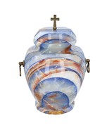 Elegant Blue Onyx Cremation Urn for Ashes Durable Natural Stone Urn Onyx... - €151,21 EUR