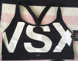 Victoria&#39;s Secret Sport Black White VSX Logo The Player Crossback Sports... - $44.99