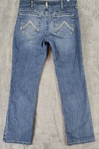 Ariat Real Jeans Womens 33 Regular Blue Denim Distressed Western Cowgirl Pants - £25.07 GBP