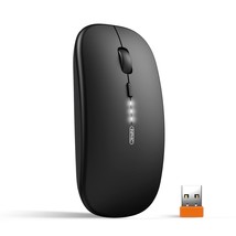Wireless Mouse, 2.4G Silent Rechargeable Ultra Slim Usb Portable Mouse, 1600 Dpi - £18.97 GBP