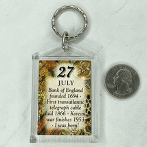 July 27 Birthday History Meaning Double Sided Keychain Keyring - $6.92