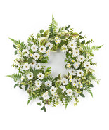 Mixed Fern and Daily Floral Wreath 22.5&quot;D - €79,30 EUR
