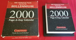 Cardinal Year 2000 Unused Page-A-Day Desktop Calendar 366 Historical Facts - $3.95
