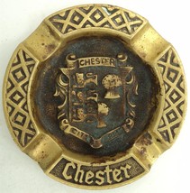 Vintage peerage Chester City Arms Brass Ashtray - 4.25&quot; - England  - £11.59 GBP