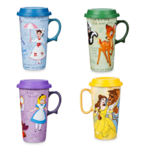 Disney Store Travel Mug  Alice Bambi Cinderella New 2019 - £47.92 GBP