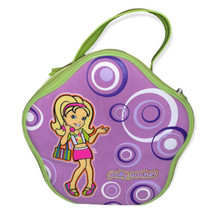 Vintage POLLY POCKET Purse Doll Carry Case Zipper Storage Tote Purple Green 2003 - £27.68 GBP