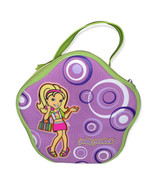 Vintage POLLY POCKET Purse Doll Carry Case Zipper Storage Tote Purple Gr... - £27.68 GBP