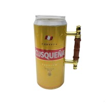 Cusquena Peru Beer Glass Mug Stein Cerveza Aluminum Can w/ Handle Handmade Bar  - £14.34 GBP