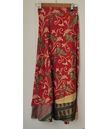 Upcycled Indian Sari Wrap Skirt S468 - $24.69 CAD