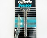 Vintage 1993 Gillette Sensor Non-Excel Razor Metal Handle &amp; Cartridge Ne... - $99.99