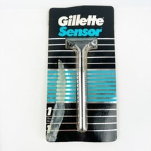 Vintage 1993 Gillette Sensor Non-Excel Razor Metal Handle &amp; Cartridge Ne... - £79.74 GBP