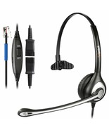 Phone Headset With Microphone Noise Cancelling And Quick Disconnect Cord... - £43.25 GBP