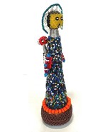 VINTAGE BEADED NATIVE AMERICAN MOTHER &amp; BABY DOLL - 9&quot; Tall~ BEAUTIFUL! - £35.12 GBP