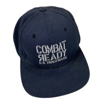 DECKY Combat Ready embroidered Snapback Hat 6 Panel Flat Trucker Cap Black - £9.46 GBP