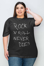 Simply Love Full Size ROCK N ROLL NEVER DIES Graphic T-Shirt - £21.31 GBP