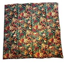 Fall Theme Tablecloth Thanksgiving Pumpkins 50 Inch Square Cotton - $28.04