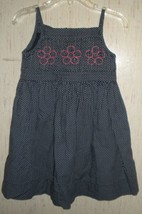 BABY GIRLS Baby TODDLER NAVY BLUE POLKA DOT LINED SUNDRESS  SIZE 2 Years - $15.85