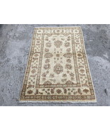3x4 Ivory Hand Knotted Traditional Agra Indian Rug - $5,102.13 MXN