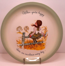 Holly Hobbie Collector&#39;s Edition 1972 Ceramic Plate &quot;When you&#39;re happy&quot; 10.5 in - £8.97 GBP