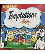 Temptations Whiskas Mega Pack Cat Treats, Assorted Flavors, 6.3 Oz, 5 Pack - £18.00 GBP