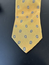 Vtg Brooks Brothers  Makers Paisley Silk Men&#39;s Neck Tie Yellow Blue USA ... - $14.84