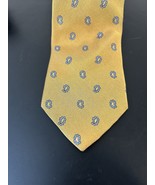 Vtg Brooks Brothers  Makers Paisley Silk Men&#39;s Neck Tie Yellow Blue USA ... - $20.29 CAD