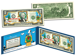 P EAN Uts *Charlie Brown &amp; Snoopy* Christmas Legal Tender U.S. $2 Bill *Licensed* - £11.13 GBP