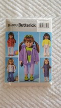 Butterick Pattern B4089 Clothing for 18&quot; Doll Pants Shirt Dress Hooded Jacket - £7.90 GBP