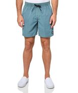 Volcom Men&#39;s  Center Trunk 17 Swim Trunks Service Blue-XL - $31.99