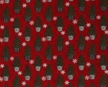 Cotton Pine Trees Snowflakes Snow Christmas Red Fabric Print by Yard D50... - $15.95