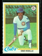 Vintage 1978 Topps Baseball Trading Card #423 Dave Rosello Chicago Cubs - £7.68 GBP