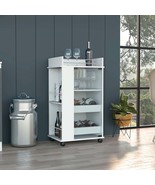 Baltimore Bar Cart: Glass, Casters, 2 Shelves - $326.32 CAD