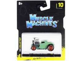 1933 Ford 3W Coupe Light Green 1/64 Diecast Model Car by Muscle Machines - $660.78 MXN