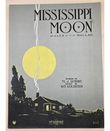 &quot;MISSISSIPPI MOON&quot;Waltz-Ballad-VTG 1922 Sheet Music by MJ Gunsky-Goldste... - €17,35 EUR