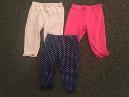 Carter’s Girl’s Pants, Size 12 Months, Set Of 3 - $4.51