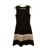 Tommy Hilfiger Womens Tricot Sheath Dress Stretch Black Striped Border S... - £16.55 GBP