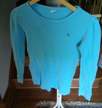000 Girls Youth Size 14 old Navy XL Long Sleeve Light Blue Top Shirt - £5.58 GBP