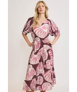 Umgee Full Size Printed Notched Puff Sleeve Midi Dress Plus Size - €55,19 EUR+