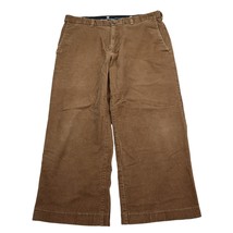 Haggar Corduroy Pants Mens 34 x 24 Brown Khaki Dress Workwear Office Pockets  - £17.79 GBP