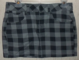 New Womens / Juniors Max Azria Miley Cyrus Gray Buffalo Plaid Mini Skirt Size 9 - £18.48 GBP