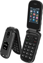 RAM PLUS 4G VoLTE Unlocked Rugged Flip Phone 2022 Model ATT Tmobile Black - £160.86 GBP