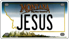 Jesus Montana Novelty Mini Metal License Plate Tag - £11.72 GBP