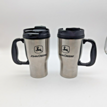 Set Of 2 John Deere Thermo-Serv Mug Coffee Mugs Travel Mug Stainless Steel - £14.55 GBP