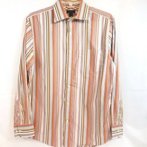 Express Shirt Size Large Colorful Long Sleeve Button Front Woven Striped Mens - $13.57