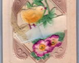 Easter Greetings Mechanical Diecut Chicks Applique Embossed UNP Postcard... - £12.69 GBP